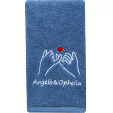 画像をギャラリービューアに読み込む, オーダーメイド 名入れタオル 刺繍マフラータオル バスタオル コットン カップル