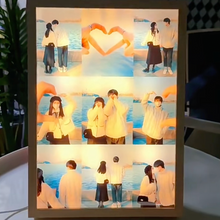 画像をギャラリービューアに読み込む, カスタマイズ LEDフォトフレーム 点灯して絵が浮上する 写真で作る 鏡 光る絵 アニメグッズ 記念品