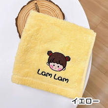 画像をギャラリービューアに読み込む, ロゴ お名前刺繍いりハンカチ