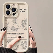 画像をギャラリービューアに読み込む, iPhoneケース 山茶花 スマホケース レトロ スケッチ風