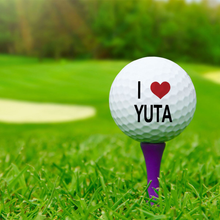 画像をギャラリービューアに読み込む, 名前入り ゴルフボール 高級名入れ ギフト ハート 記念品