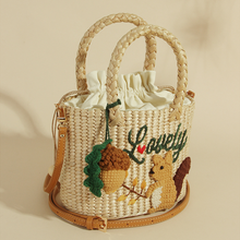 画像をギャラリービューアに読み込む, カスタマイズ可能|名入れ バスケット トートバッグ|手作り 編み カゴバッグ|母の日 プレゼント