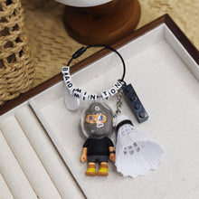 画像をギャラリービューアに読み込む, カスタマイズ可能|名前入り キーホルダー キーチェーン|バドミントンペンダント デコレーション プレゼント