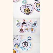 画像をギャラリービューアに読み込む, カスタマイズ可能|名前・電話番号 写真入り 迷子札|名入れ ペットタグ 刺繍