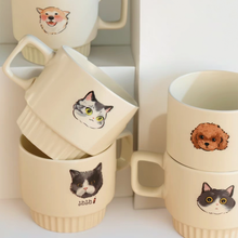 画像をギャラリービューアに読み込む, ペットの写真を手描き マグカップ