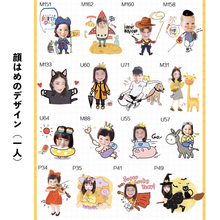 画像をギャラリービューアに読み込む, 顔はめデザイン(一人)