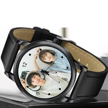 画像をギャラリービューアに読み込む, オーダーメイド 名前入り 写真入り 腕時計 ウオッチ おしゃれ シンプル 彼氏への贈り物
