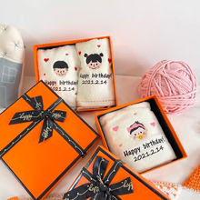 画像をギャラリービューアに読み込む, お名前刺繡入りタオル  厚手 出産祝い