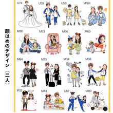 画像をギャラリービューアに読み込む, 顔はめデザイン(二人)