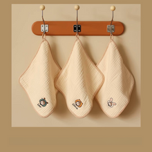 画像をギャラリービューアに読み込む, 【カスタマイズ可能】 アイコン お名前刺繍いりハンカチ ハンドタオル|ガーゼ 柔らかい 十二支 プレゼント 名入れ 大人気出産祝い