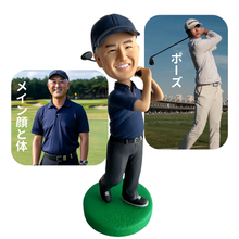 画像をギャラリービューアに読み込む, お写真で作るオリジナル ボブルヘッド 自分のフィギュア 記念ギフト 御祝 還暦 金婚式 上司への感謝 古希 傘寿 結婚式