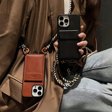 画像をギャラリービューアに読み込む, iPhoneケース ストラップ 多機種対応 ポケット付き 肩掛け カード収納 スマホケース シンプル 高級感