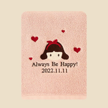 画像をギャラリービューアに読み込む, お名前・誕生日刺繍いりハンカチ・タオル 出産祝い