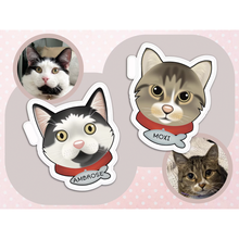 画像をギャラリービューアに読み込む, うちの子の名前と写真で作る ペットシール 防水