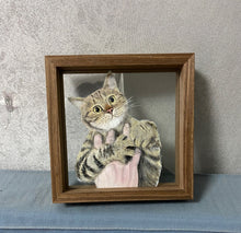 画像をギャラリービューアに読み込む, ペット手描きフォトフレーム|ガラス|オリジナル|写真入り
