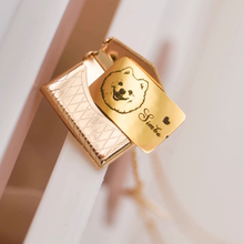 画像をギャラリービューアに読み込む, うちの子の名前と写真で作る ネックレス