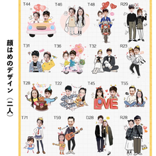 画像をギャラリービューアに読み込む, 顔はめデザイン(二人)