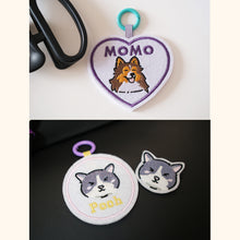 画像をギャラリービューアに読み込む, 【カスタマイズ可能】ペット名入れ・写真入り 迷子札|刺繍入り ペットタグ|犬・猫 静音で軽量