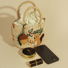 画像をギャラリービューアに読み込む, カスタマイズ可能|名入れ バスケット トートバッグ|手作り 編み カゴバッグ|母の日 プレゼント