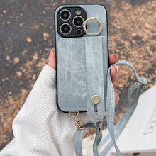 画像をギャラリービューアに読み込む, iPhoneケース iPhone16 ショルダーストラップ付き カード収納付き デニム 上品 おしゃれ