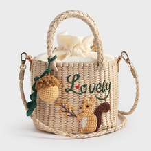 画像をギャラリービューアに読み込む, カスタマイズ可能|名入れ バスケット トートバッグ|手作り 編み カゴバッグ|母の日 プレゼント