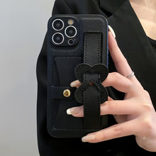 画像をギャラリービューアに読み込む, iPhoneケース ハンドベルト付き カードポケット カード入れ   スマホケース