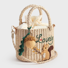 画像をギャラリービューアに読み込む, カスタマイズ可能|名入れ バスケット トートバッグ|手作り 編み カゴバッグ|母の日 プレゼント