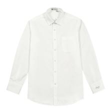 画像をギャラリービューアに読み込む, 刺繡入りワイシャツ 名入れ長袖|就職活動 無地 紳士用|オリジナル おしゃれ 純綿|男性 プレゼント 贈り物