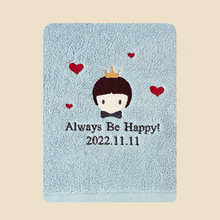 画像をギャラリービューアに読み込む, お名前・誕生日刺繍いりハンカチ・タオル 出産祝い