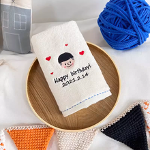 画像をギャラリービューアに読み込む, お名前刺繡入りタオル  厚手 出産祝い
