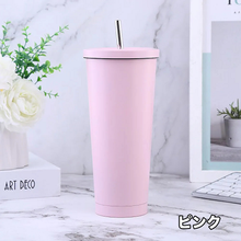 画像をギャラリービューアに読み込む, 名前入りタンブラー 車用カップ オリジナル ステンレス 保温 ストロー付き 大容量 漏れなし プレゼント 男女兼用