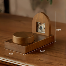 画像をギャラリービューアに読み込む, ペット用骨壷|記念品|木材|写真入り|墓石