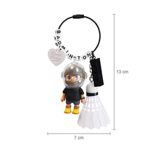 画像をギャラリービューアに読み込む, カスタマイズ可能|名前入り キーホルダー キーチェーン|バドミントンペンダント デコレーション プレゼント