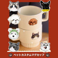 画像をギャラリービューアに読み込む, ペットの写真を手描き マグカップ