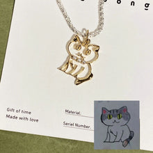 画像をギャラリービューアに読み込む, 子供の絵で世界にひとつの素敵なネックレス♡誕生石付き♡世界に一つ!