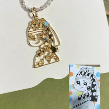 画像をギャラリービューアに読み込む, 子供の絵で世界にひとつの素敵なネックレス♡誕生石付き♡世界に一つ!