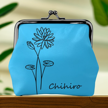 画像をギャラリービューアに読み込む, 名入れ誕生花♪小銭収納バッグ♪誕生日ギフト・かわいい おしゃれ