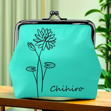 画像をギャラリービューアに読み込む, 名入れ誕生花♪小銭収納バッグ♪誕生日ギフト・かわいい おしゃれ