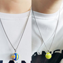 画像をギャラリービューアに読み込む, テニス バレーボールペンダントネックレス メンズ 男性 かっこいい おしゃれ