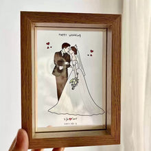 画像をギャラリービューアに読み込む, 手描き 写真立て フォトフレーム 似顔絵 結婚祝い プレゼント