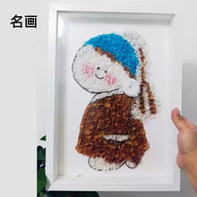 画像をギャラリービューアに読み込む, オーダーメイド 紫陽花プリザーブドフラワー フォトフレーム 写真立て 壁掛け 似顔絵 結婚祝い プレゼント