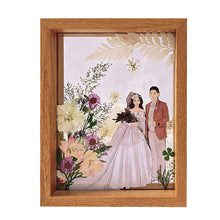 画像をギャラリービューアに読み込む, 写真から手描きイラストに ドライフラワーフレーム 押し花|結婚祝い 誕生日プレゼント|Unimstar