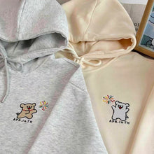 画像をギャラリービューアに読み込む, 名入れ 文字 刺繍入り カスタマイズ可能 スウェット パーカー 裏起毛 トレーナー フーディー クリスマスプレゼント