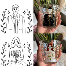 画像をギャラリービューアに読み込む, 【オーダーメイド】写真から手描きグラス|結婚祝い 記念日ギフト|似顔絵 手作り カップ|Unimstar