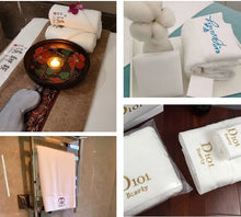 画像をギャラリービューアに読み込む, オーダーメイド 名入れタオル ロゴ文字刺繍入り フェイスタオル 大ロット依頼可能