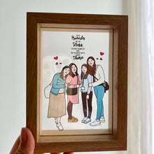 画像をギャラリービューアに読み込む, 手描き 写真立て フォトフレーム 似顔絵 結婚祝い プレゼント