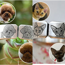 画像をギャラリービューアに読み込む, 刻字 写真彫刻 似顔絵 カップルリング オーダーメイド 指輪 シルバー クリスマスプレゼント