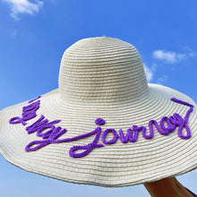 画像をギャラリービューアに読み込む, 【オーダーメイド】名前・メッセージ入り 麦わら帽子|夏 ストローハット 日差し対策|誕生日 母の日 プレゼント