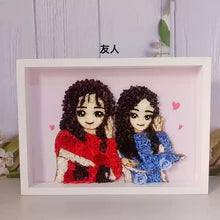 画像をギャラリービューアに読み込む, オーダーメイド 紫陽花プリザーブドフラワー フォトフレーム 写真立て 壁掛け 似顔絵 結婚祝い プレゼント