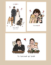 画像をギャラリービューアに読み込む, 手描き 写真立て フォトフレーム 似顔絵 結婚祝い プレゼント